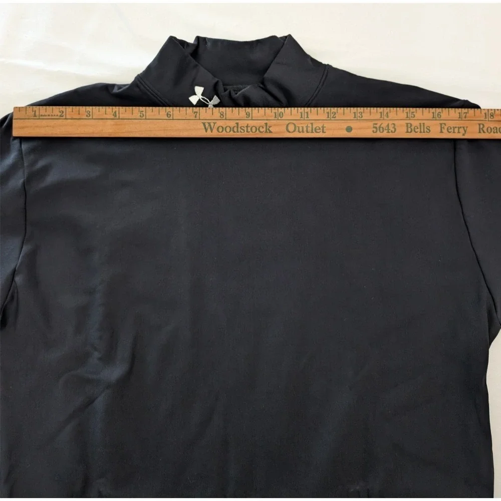 Under Armour ColdGear Shirt Mens XL Black Mock Turtleneck Compression Thermal